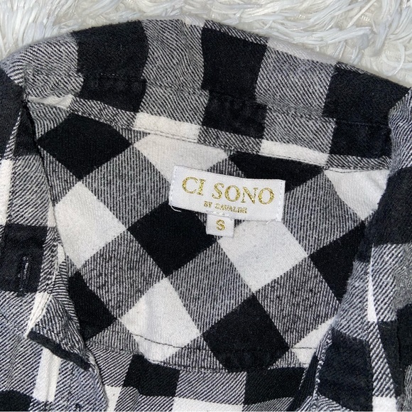 Ci Sono Black White Checkered Flannel - Picture 5 of 5